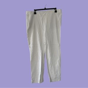White pull on stretchy pant
